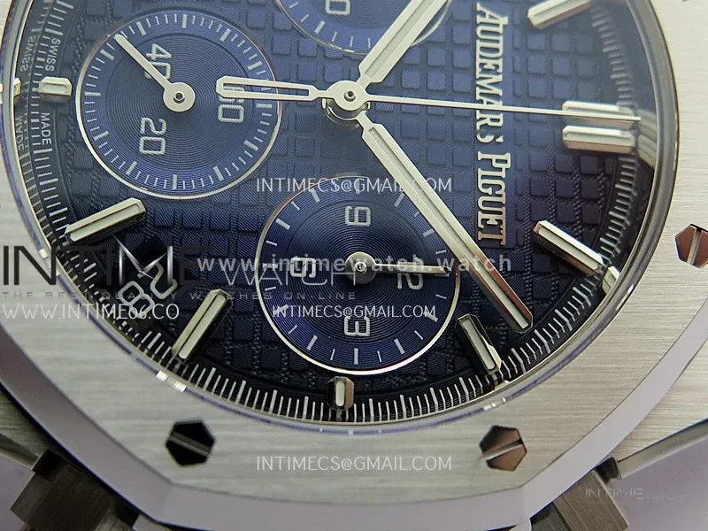 Royal Oak Chrono 26240 SS Gain Weight V2 DDF 1:1 Best Edition Blue Ombre Dial SS Bracelet Super Clone DD4401 (SW Dial)