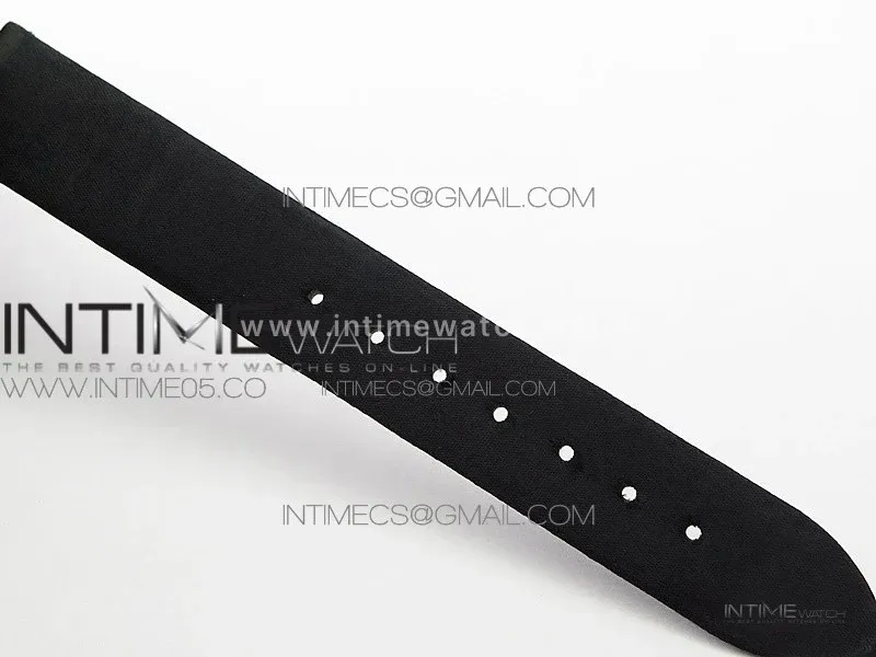 Reine de Naples 8928BB 33mm SS ZF 1:1 Best Edition White MOP Dial Roman Markers Diamonds Bezel on Black Fabric Strap A537