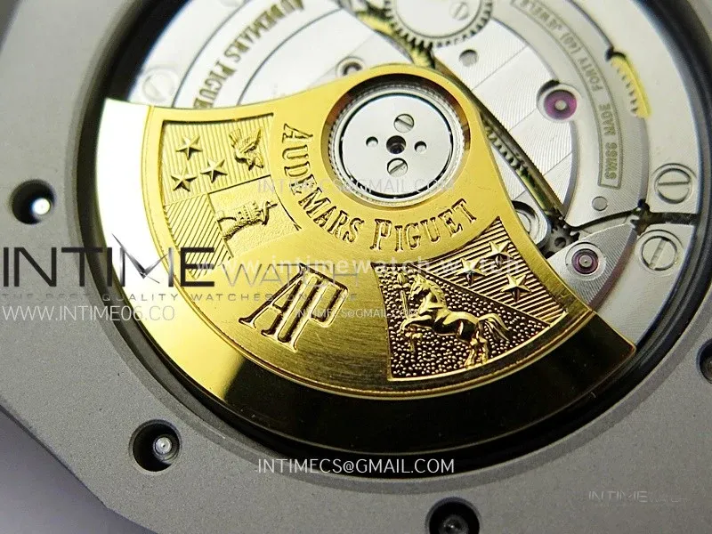 Royal Oak 37mm 15450 SS ZF 1:1 Best Edition Silver Textured Dial on SS Bracelet SA3120 Super Clone