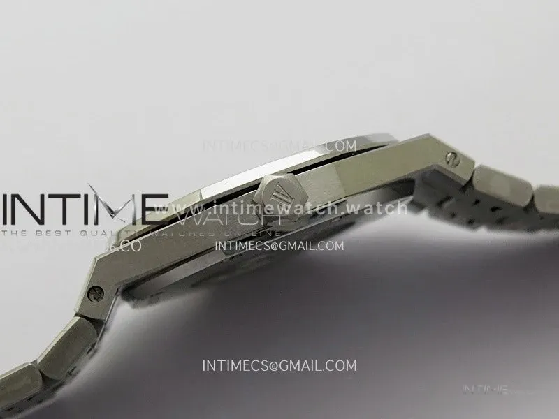 Lady Royal Oak 33mm 67651 SS/Diamond Bezel A7F 1:1 Blue Textured Dial on SS Bracelet Ronda Quartz to AP Cal.2713