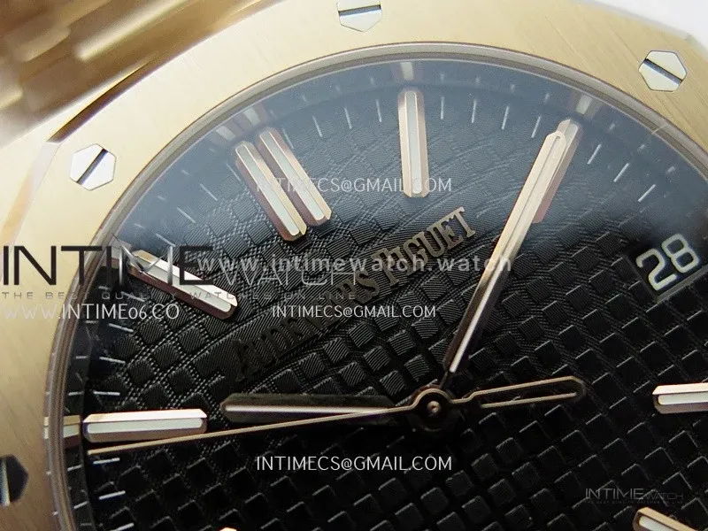 Royal Oak 15510 Gain Weight RG DDF 1:1 Best Edition Black Dial On RG Bracelet Super Clone DD4302