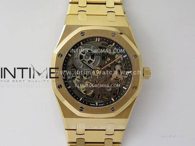 Royal Oak 16204 RG ZF 1:1 Best Edition Skeleton Dial on SS Bracelet A2121
