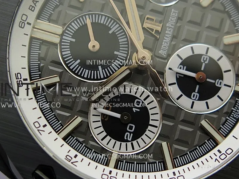 Royal Oak Offshore 44mm Black Ceramic JF 1:1 Best Edition Gray Dial On Black Rubber Strap A3126