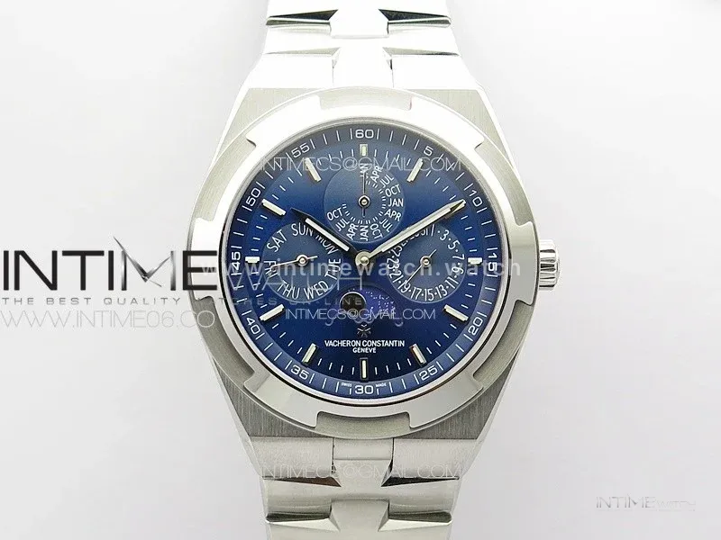 Overseas Perpetual Calendar SS 8F Best Edition Blue Dial on SS Bracelet A1120