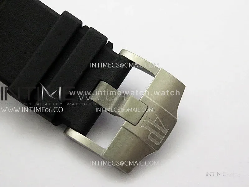 Royal Oak Offshore 44mm Black Ceramic JF 1:1 Best Edition Black Dial On Black Rubber Strap A3126