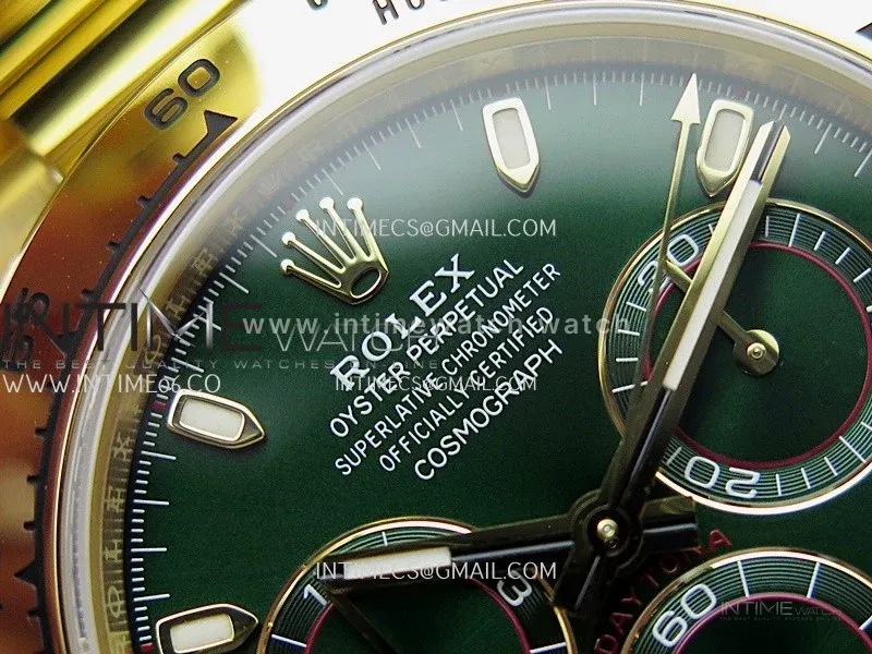 Daytona 116508 904L to YG VSF 1:1 Best Edition Green Dial on YG Bracelet DD4130