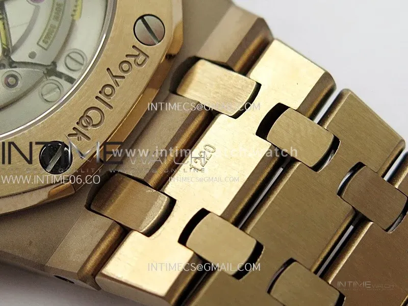 Royal Oak 37mm 15450 RG IPF 1:1 Best Edition Silver Dial on RG Bracelet SA3120 Super Clone