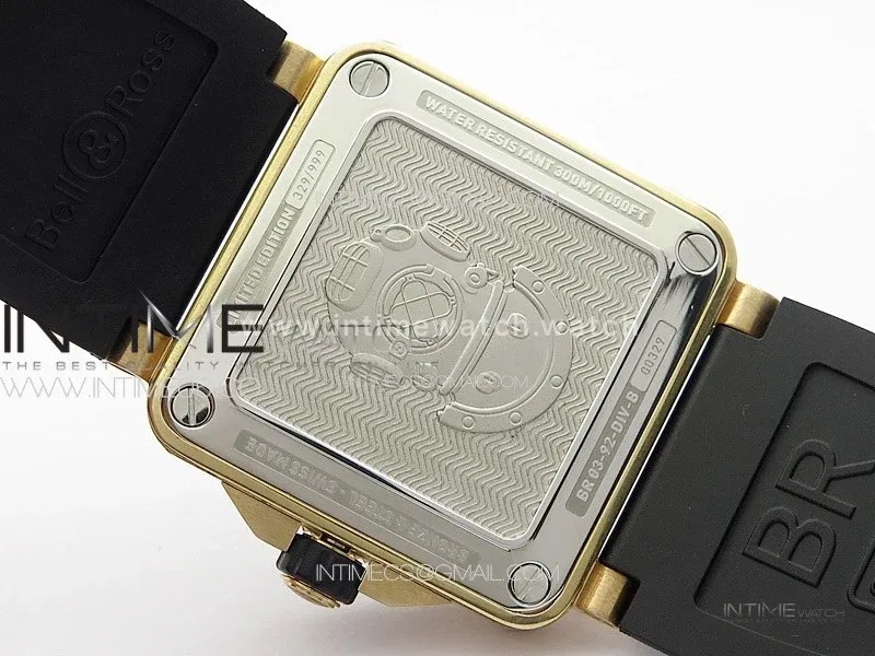 BR 03-92 Diver Bronzo B12 1:1 Best Edition Black Dial on Rubber Strap A2824 (Free Leather Strap And Tool)