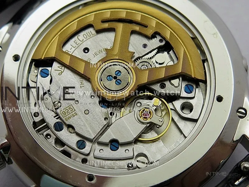 Master Ultra Thin Moon 1368420 SS GF 1:1 Best Edition Silver Dial on Black Leather Strap Asian 925