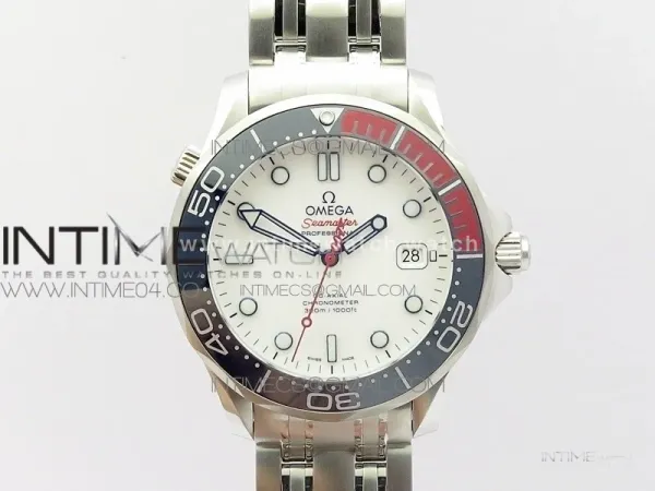 Seamaster Diver 300M SS "COMMANDER’S WATCH" BP 1:1 Best Edition on SS Bracelet A2824 (Free Nylon Strap)