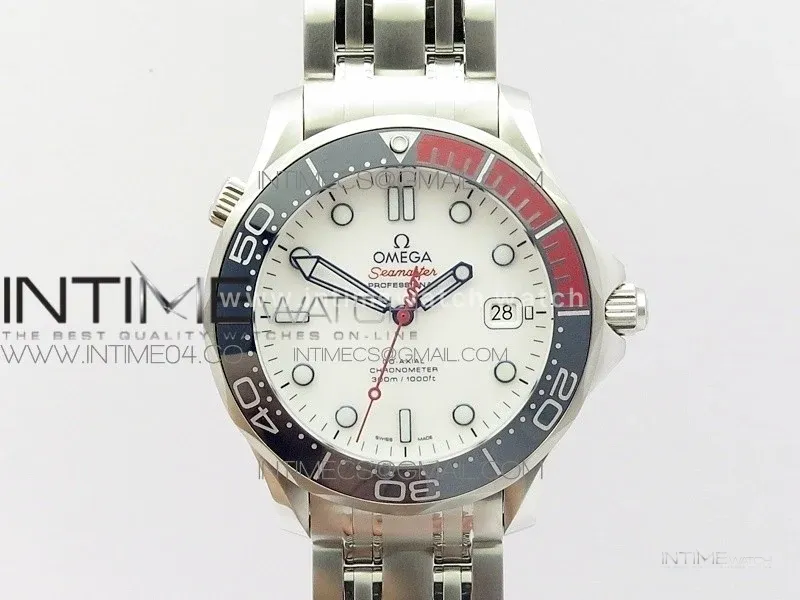 Seamaster Diver 300M SS "COMMANDER’S WATCH" BP 1:1 Best Edition on SS Bracelet A2824 (Free Nylon Strap)