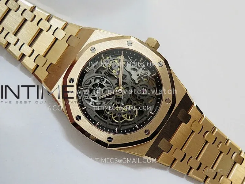 Royal Oak 16204 RG ZF 1:1 Best Edition Skeleton Dial on SS Bracelet A2121