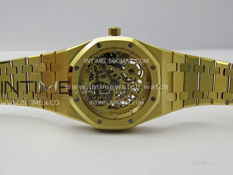 Royal Oak 16204 YG ZF 1:1 Best Edition Skeleton Dial on SS Bracelet A2121