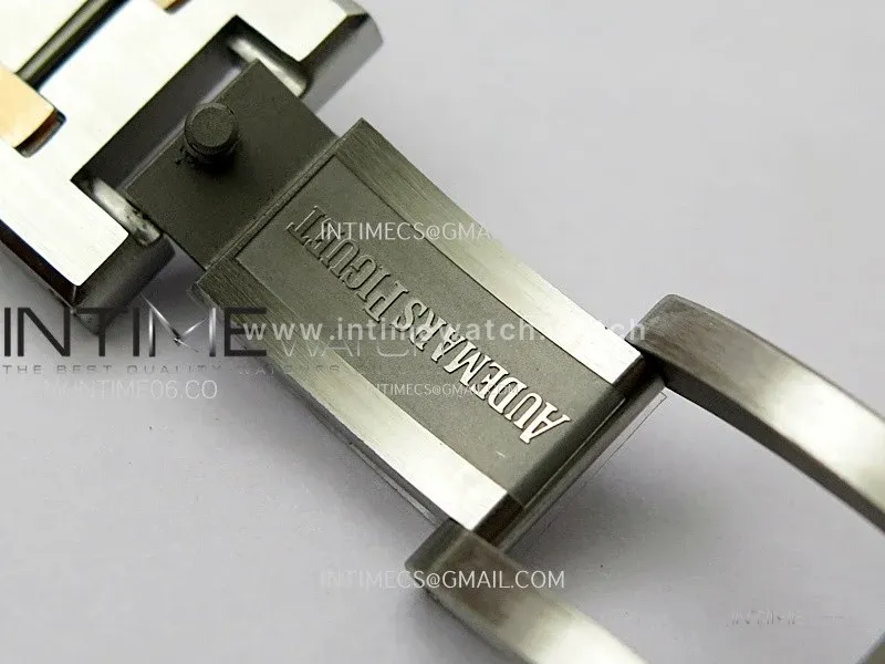 Lady Royal Oak 33mm 67651 Diamonds bezel SS/RG ZF 1:1 Best Edition White Textured Dial on SS Bracelet RONDA Quartz