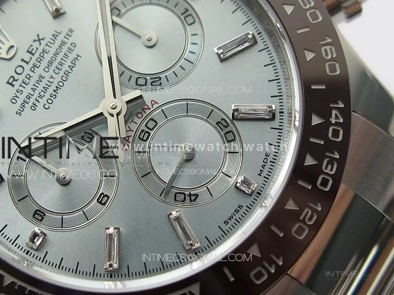 Daytona 116506 Platinum Ice Blue Dial with Diamond Markers