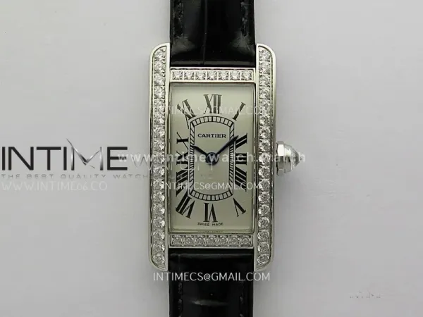 Tank WSTA0016 19mm SS/Diamond Bezel 8848F Best Edition Silver Dial on Black Leather Strap Ronda Quartz