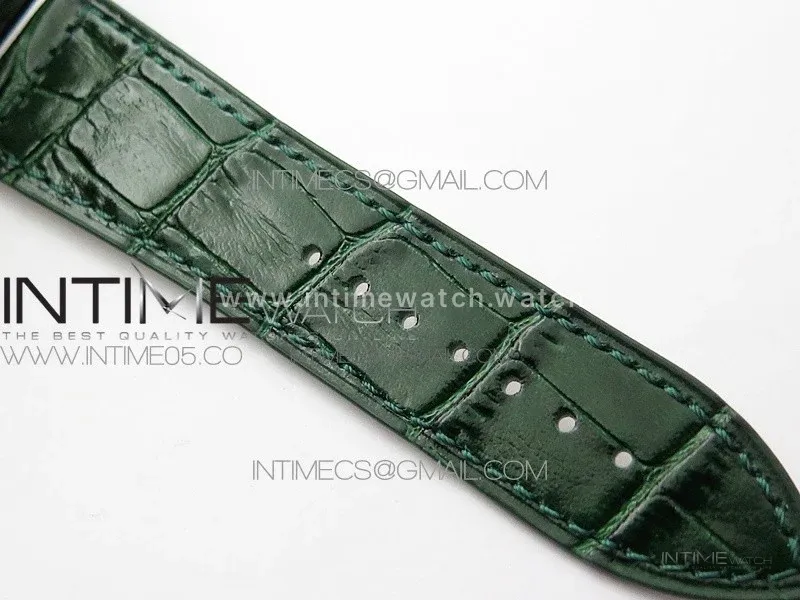 Master Square SS Ladies ZF 1:1 Best Edition White Colorful Roman Dial on Green Leather Strap Ronda Quartz