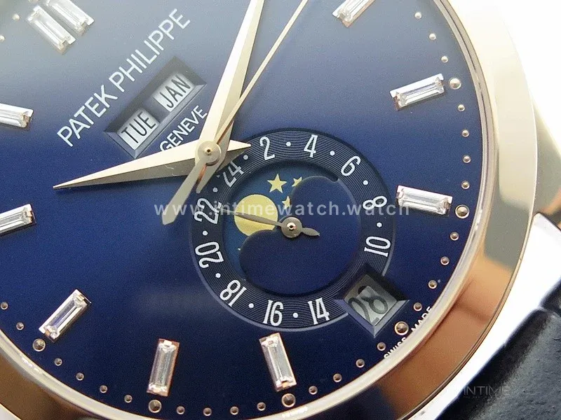 Annual Calendar Complications 5396 RG GRF Best Edition Blue dial T Crystal Markers on Blue leather strap A324