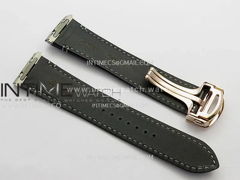 Santos Skeleton Black RG Rich Factory 1:1 Best Skeleton Dial On RG SmartLink Bracelet 9611MC Super Clone (Free Leather Strap)
