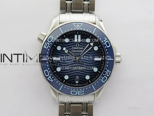 Seamaster Diver 300M Blue Ceramic Bezel V4 VSF 1:1 Best Edition Summer Blue Dial On SS Bracelet Super Clone Asian 8800