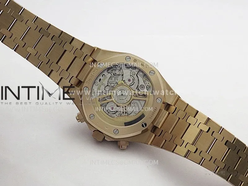 Royal Oak Chrono 26240 RG Gain Weight V2 DDF 1:1 Best Edition Blue Dial RG Bracelet Super Clone DD4401 (SW Dial)