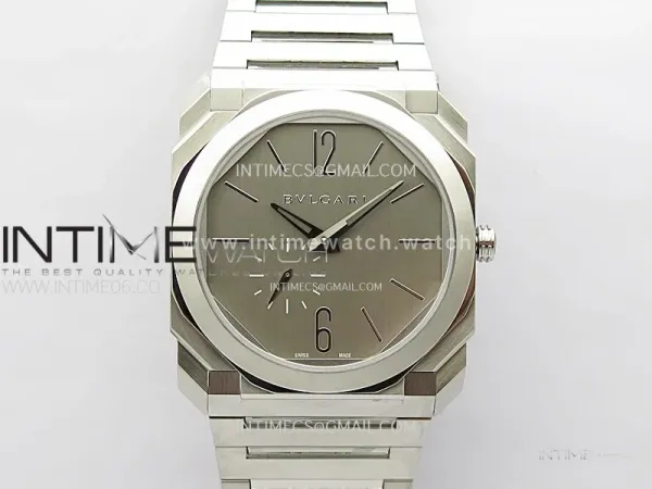 Octo Finissimo SS BVF 1:1 Best Edition Gray Dial on SS Bracelet Asian Micro Rotor Movement
