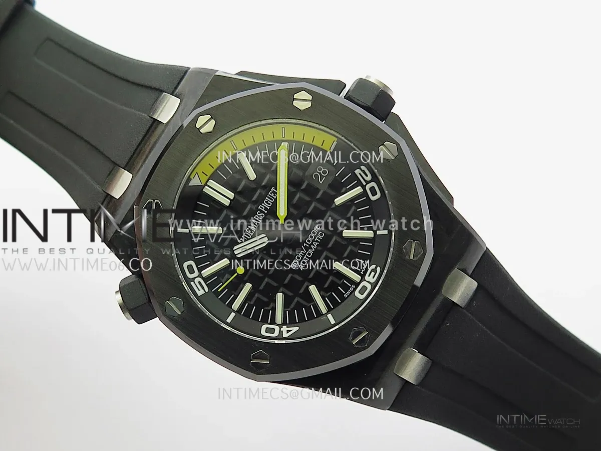 Royal Oak Offshore Diver 15706 Forged Carbon JF 1:1 Best Edition On Super Clone 3120