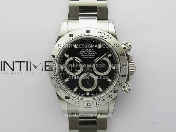 Daytona 116520 904L SS VSF 1:1 Best Edition Black Dial On 904L SS Bracelet DD4130