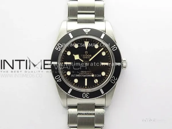 Heritage Black Bay M79000N 37mm SS ZF 1:1 Best Edition Black Dial Black Bezel on SS Bracelet A2824