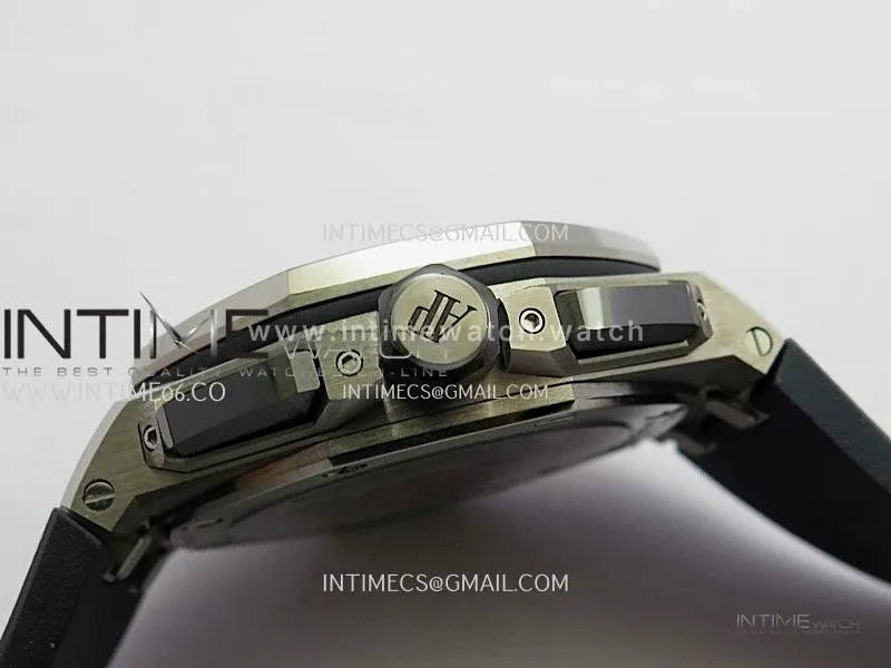 Royal Oak Offshore 43mm 26420 Ti DDF 1:1 Blue Dial On Blue Rubber Strap DD4401 Super Clone