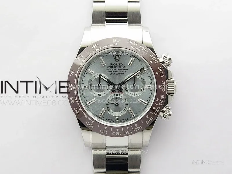 Daytona 116506 Brown Ceramic BTF 1:1 Best Edition Ice Blue Dial Crystal Marker on SS Bracelet SA4130 V2