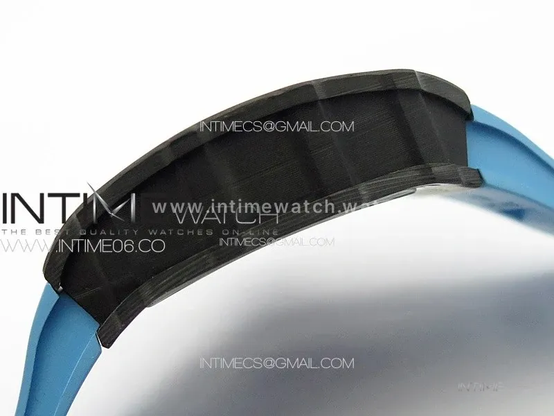 RM 035-02 Rafael Nadal NTPT Carbon on Blue Rubber Strap