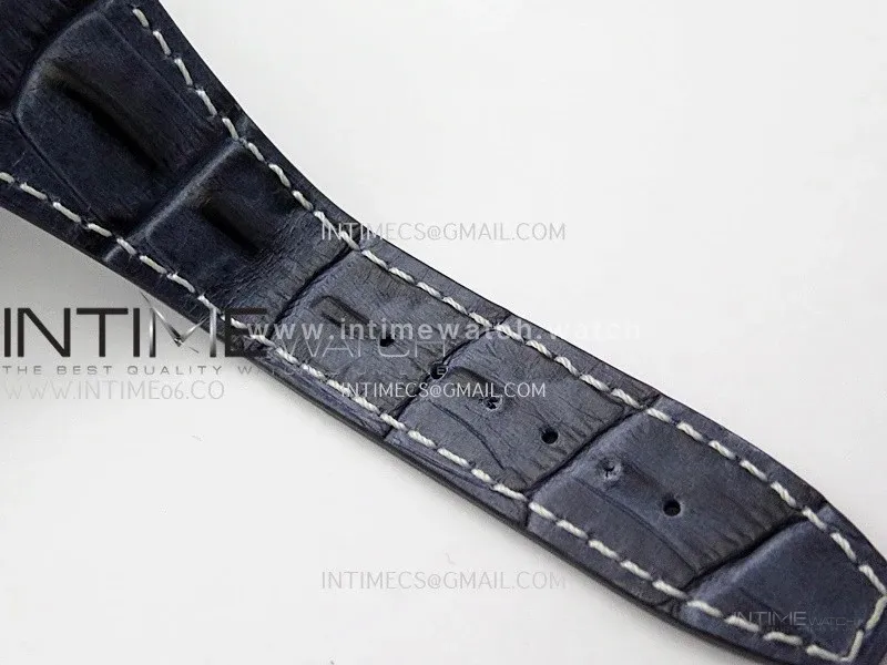 Royal Oak Offshore 42mm Navy TKF Best Edition White Dial on Blue Leather Strap A7750