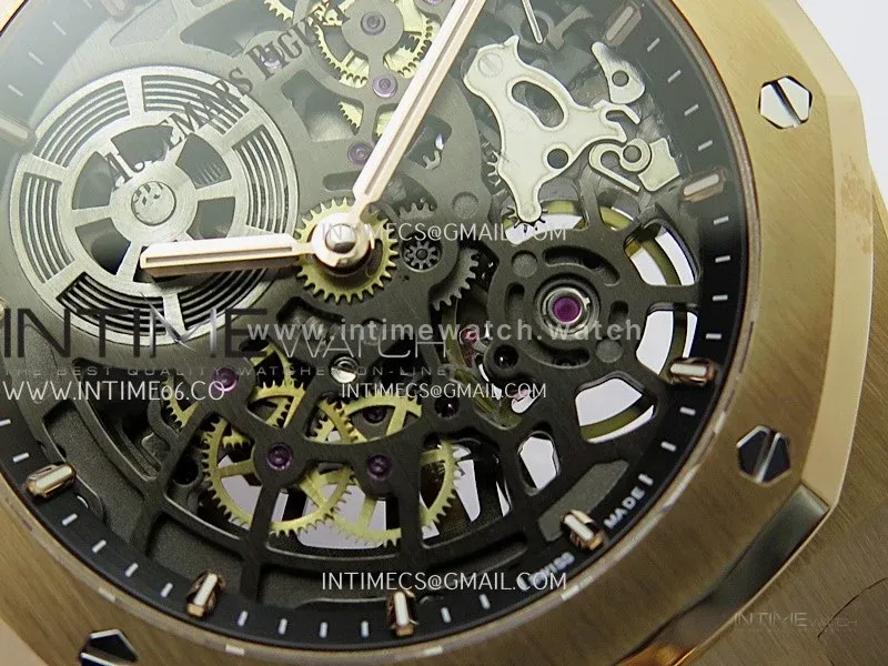 Royal Oak 16204 RG ZF 1:1 Best Edition Skeleton Dial on SS Bracelet A2121
