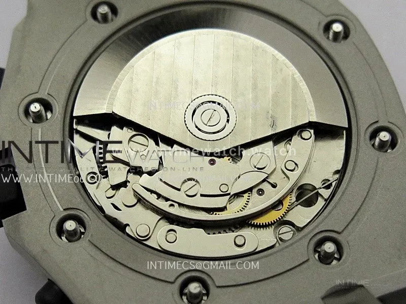 Royal Oak Offshore 42mm Volcano TKF Best Edition Black Dial on Black Leather Strap A7750