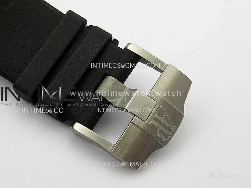 Royal Oak Offshore 44mm Black Ceramic APJF 1:1 Best Edition Black Dial on Black Rubber Strap A3126