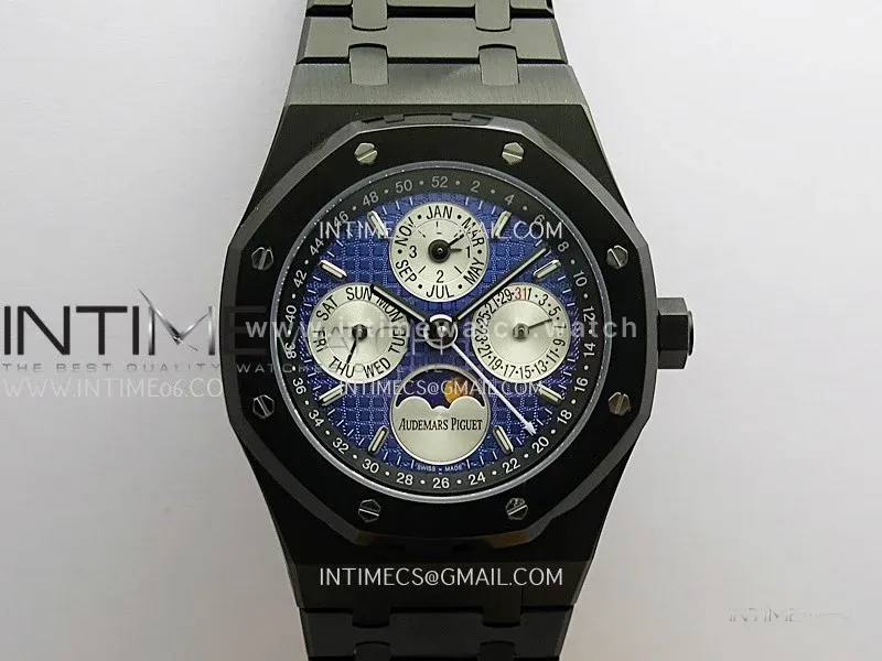 Royal Oak 41mm Perpetual Calendar 26579CE PVD BBS Best Edition Blue Dial On PVD Bracelet A5134