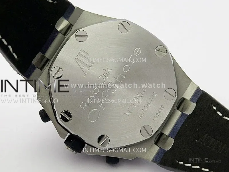 Royal Oak Offshore 42mm Navy TKF Best Edition White Dial on Blue Leather Strap A7750