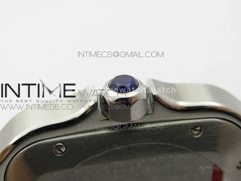 Santos de Cartier 40mm 2018 Diamonds Bezel RXW 1:1 Best Edition White Dial on SS SmartLinks Bracelet MIYOTA 9015