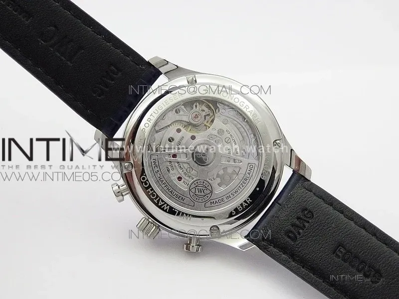 Portuguese Chrono IW371605 ZF 1:1 Best Edition White Dial on Blue Leather Strap A69355