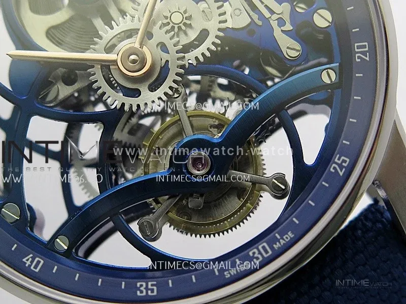 Code 11.59 26600NB SS APPF Best Edition Blue Skeleton Dial on Blue Nylon Strap Asian Tourbillon