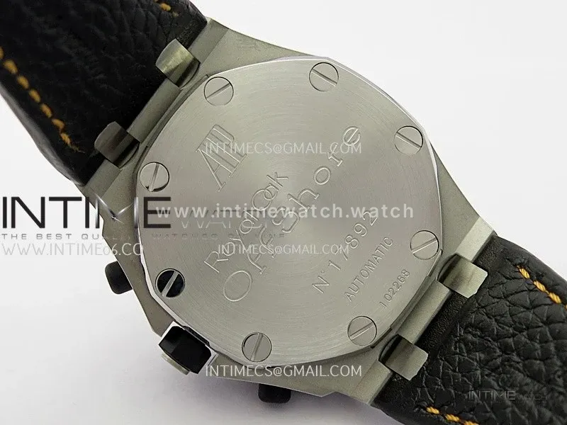 Royal Oak Offshore 42mm Volcano TKF Best Edition Black Dial on Black Leather Strap A7750