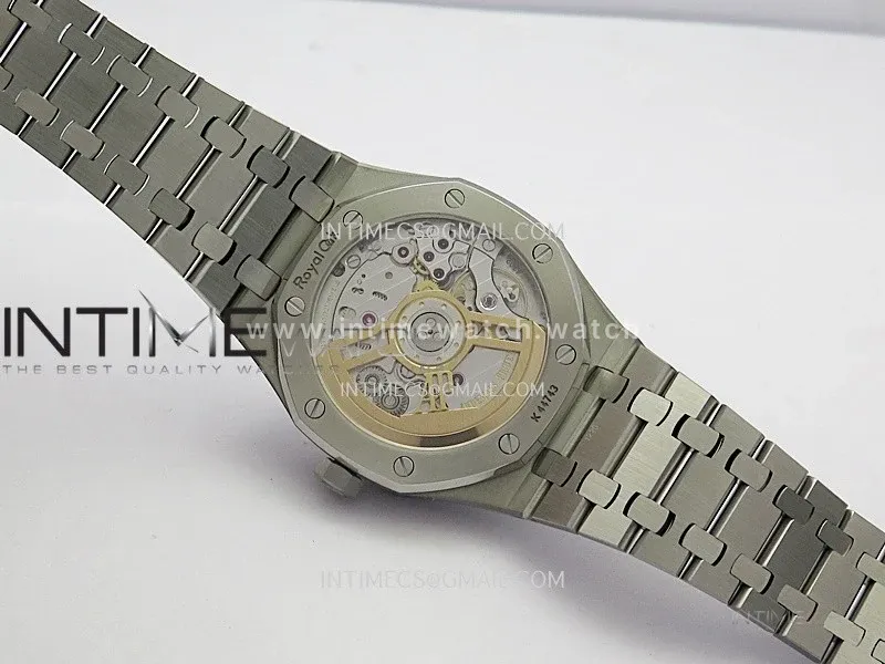 Royal Oak 41mm 15500 SS ZF Free Sprung V4 1:1 Best Edition Blue Textured Dial On SS Bracelet Super Clone A4302