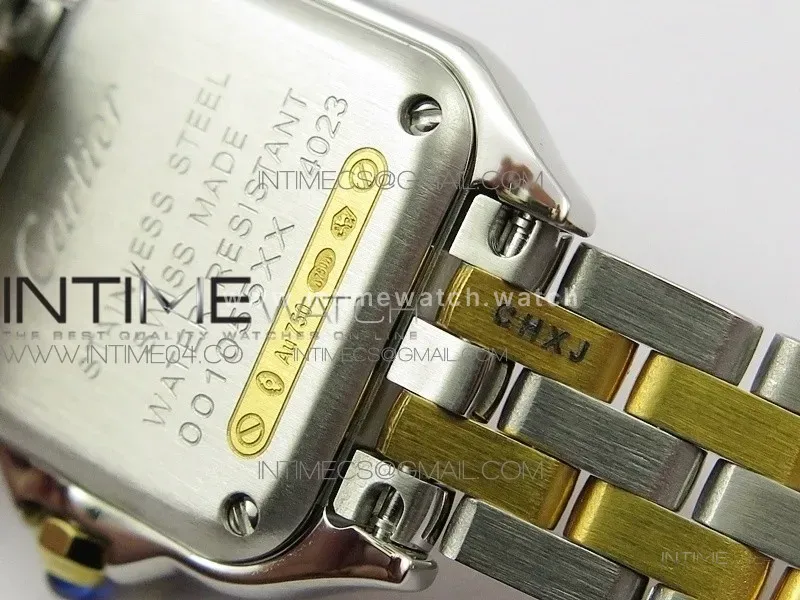 Panthère Secrete Ladies 22mm SS/YG 8848F 1:1 Best Edition White Dial on SS/YG Bracelet Ronda Quartz