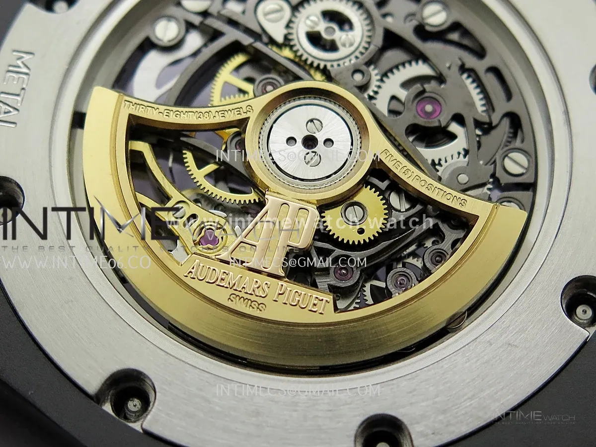 Royal Oak 41mm Openworked Ceramic 15416CE THBF 1:1 Best Edition On Ceramic Bracelet Super Clone 3132 (Free Sprung Look)