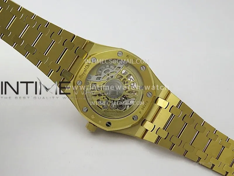 Royal Oak 16204 YG ZF 1:1 Best Edition Skeleton Dial on SS Bracelet A2121