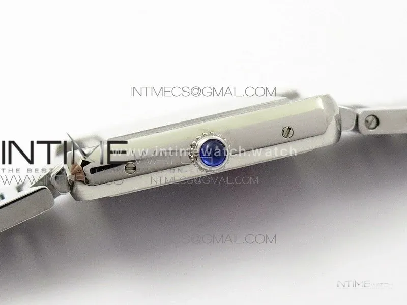 Tank Solo Ladies 25mm SS Diamond Bezel K11F 1:1 Best Edition White Dial on SS Bracelet Ronda Quartz