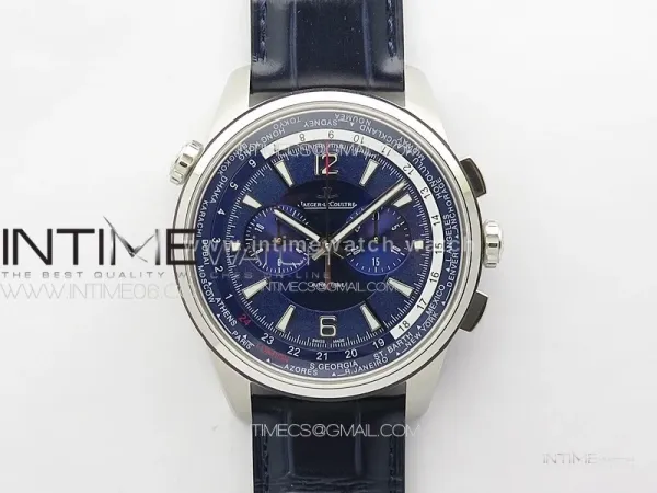 Polaris Chrono SS HKF Best Edition Blue Dial on Blue Leather Strap A752A