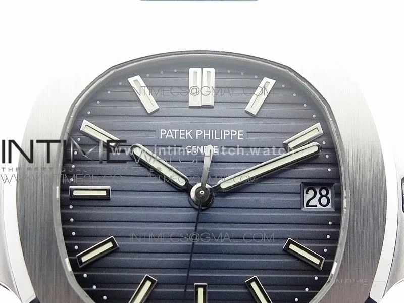 Nautilus Jumbo 5711 Super Replication PPF V4 1:1 Best Edition Blue Textured Dial on Black Leather Strap PPF324