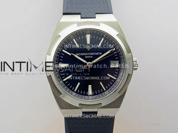 Overseas 4500V SS ZF 1:1 Best Edition Blue Dial on Blue Rubber Strap Asian Super Clone 5100 V2
